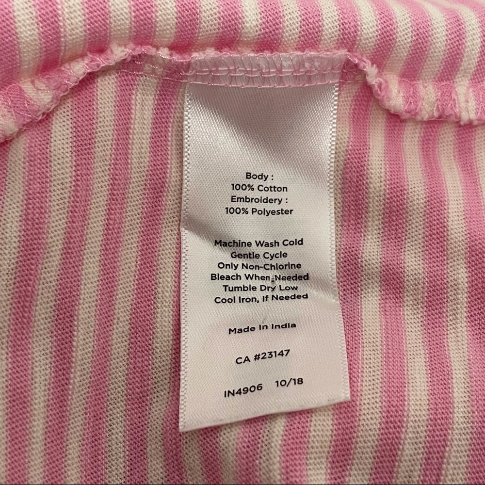 TALBOTS FRANCE DESTINATION STRIPE COTTON TOP Sz L - Picture 6 of 8